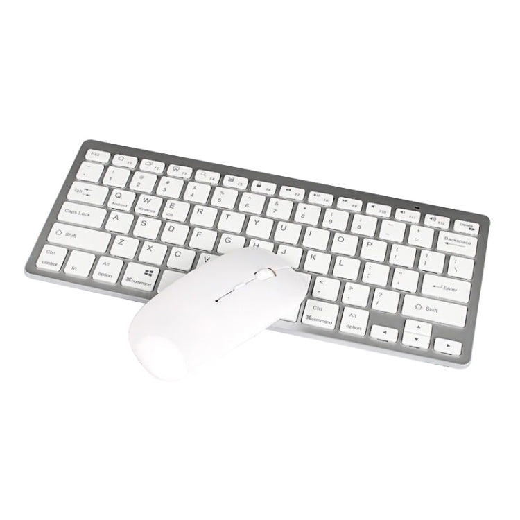 X5 Ultra-Thin Mini Wireless Keyboard + Wireless Mouse Set, Support Win / Android / IOS System(Silver)