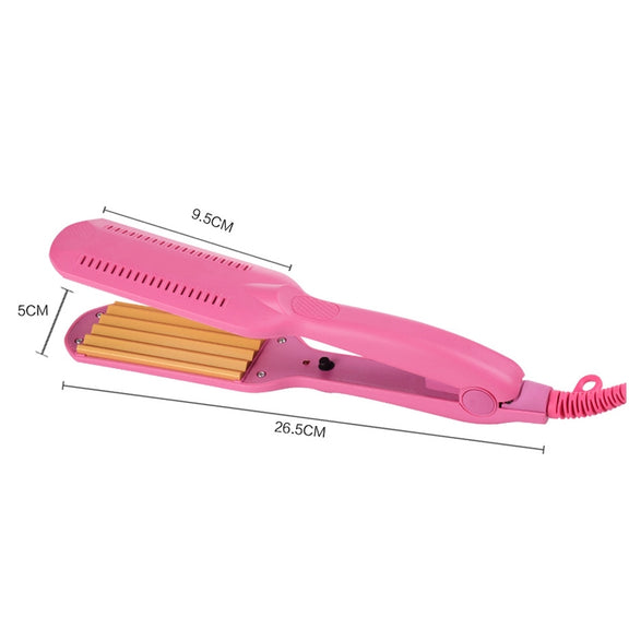 220V Professional Ceramic Corrugated Curling Iron(White)