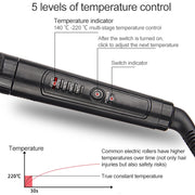 Nano Titanium Hair Curler with LED Digital Temperature Display, Size: 25mm, US Plug