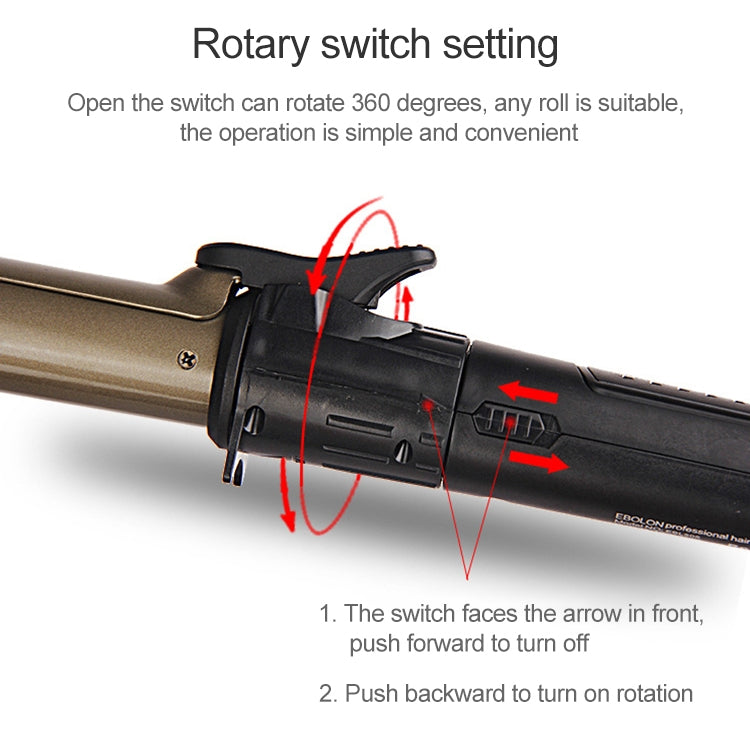 Nano Titanium Hair Curler with LED Digital Temperature Display, Size: 28mm, US Plug