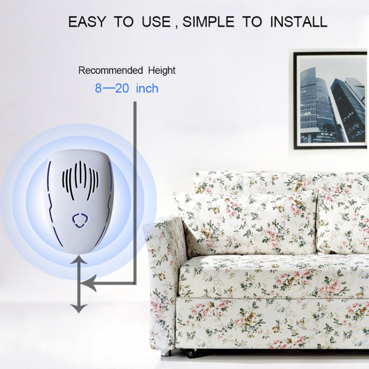 DC-9015 Household Energy-saving Multi-function Variable Frequency Ultrasonic Electronic Mouse and Mosquito Repellent, Style:US Plug(Black)
