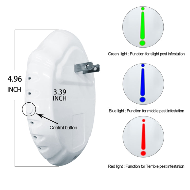 DC-9014 Household Multifunctional Ultrasonic Electronic Mosquito Repellent(EU Plug)
