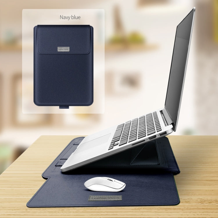 A2 4 in 1 Computer Bracket Liner Bag Storage Bag, Size:13/14 inch(Dark Blue)