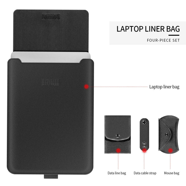 A2 4 in 1 Computer Bracket Liner Bag Storage Bag, Size:15 inch(Black)