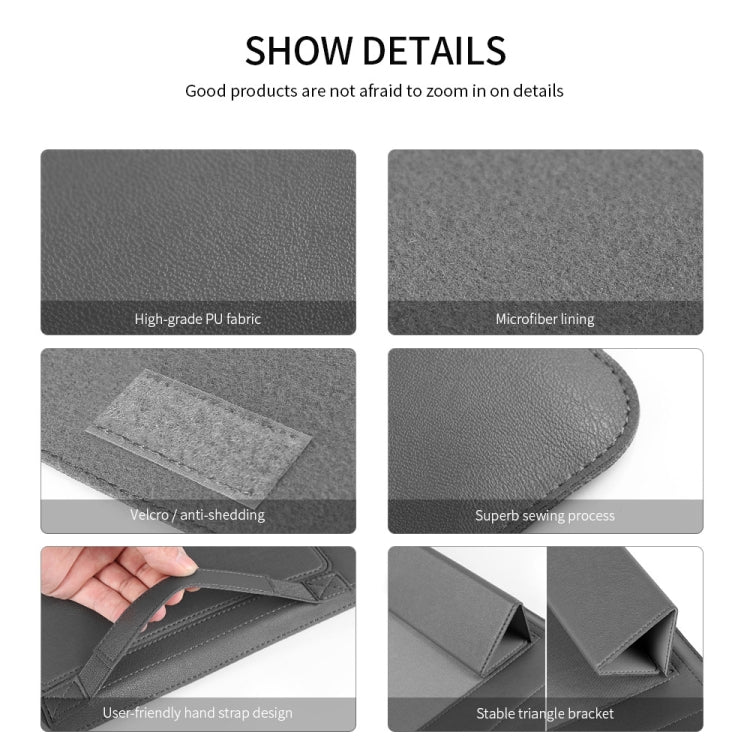 A2 4 in 1 Computer Bracket Liner Bag Storage Bag, Size:15 inch(Black)