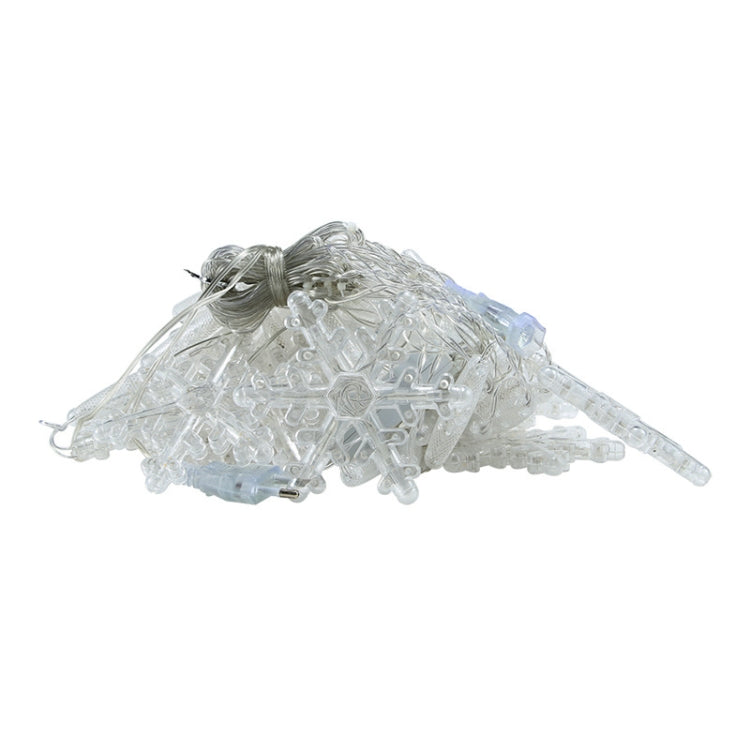 LED Inverted V Snowflake Five-Star Decorative Lights Christmas Water-resistant String Lights, EU Plug(Colorful Light)