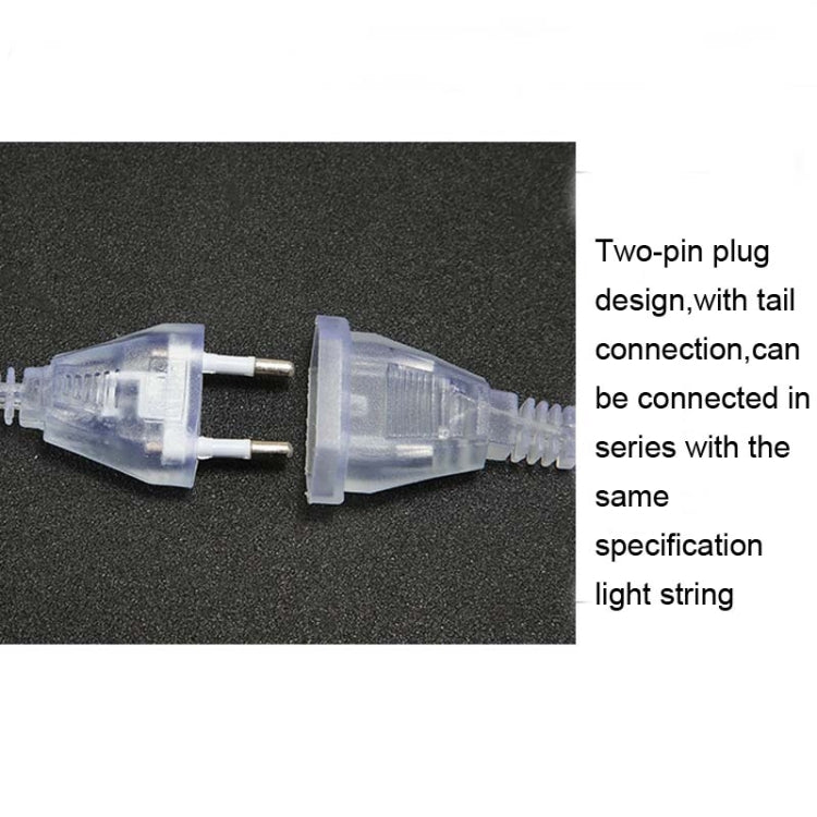 LED Inverted V Snowflake Five-Star Decorative Lights Christmas Water-resistant String Lights, EU Plug(Colorful Light)