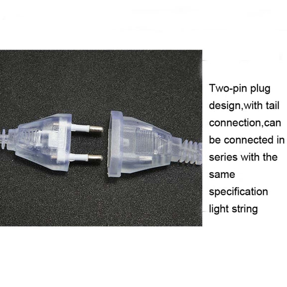 LED Inverted V Snowflake Five-Star Decorative Lights Christmas Water-resistant String Lights, EU Plug(Colorful Light)
