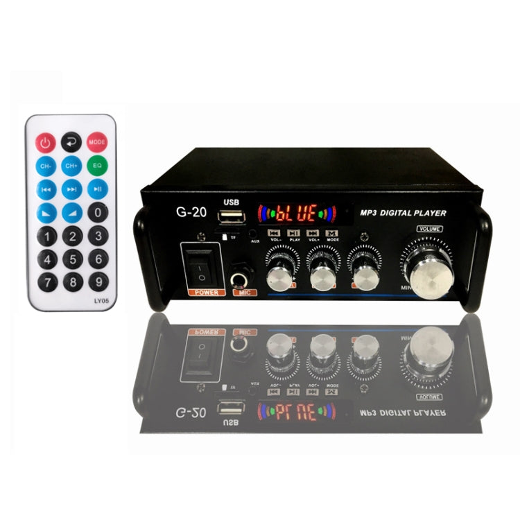 G20 Smart Digital Power Amplifier Built-In Bluetooth / USB / SD / FM Power Amplifier, EU Plug