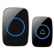 CACAZI A10 300m Long Range No Battery Water-resistant LED Light Smart Wireless Doorbell, EU Plug