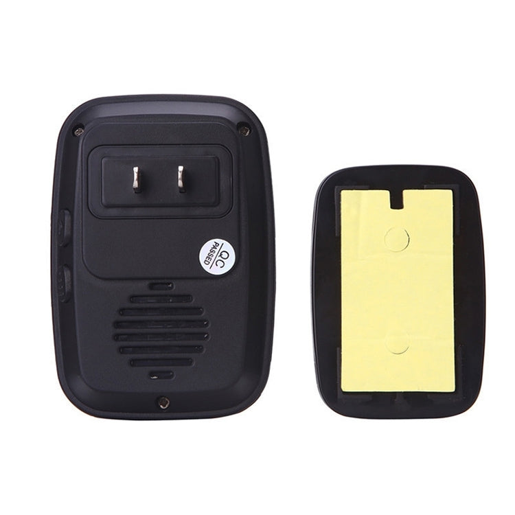 CACAZI A10 300m Long Range No Battery Water-resistant LED Light Smart Wireless Doorbell, EU Plug