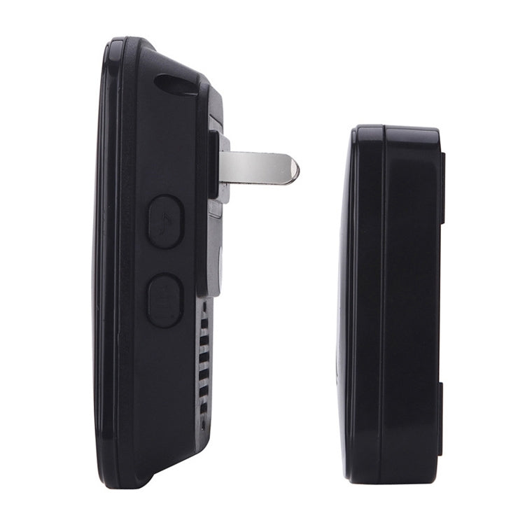 CACAZI A10 300m Long Range No Battery Water-resistant LED Light Smart Wireless Doorbell, EU Plug