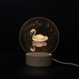 3D Atmosphere Decorative Light Acrylic Inner Carved LED Night Light Creative Girl Table Lamp(Swan) - Novelty Lighting by PMC TechLife | Online Shopping South Africa | PMC TechLife | Buy Now Pay Later Mobicred
