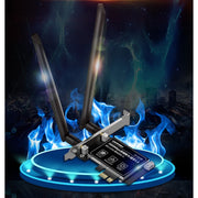 COMFAST Gaming Game 3000Mbps Gigabit Dual-Frequency Wireless Desktop Computer PCIE Wireless Network Card, Coverage: AX200
