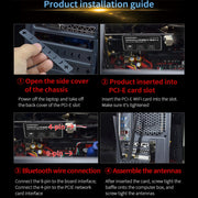 COMFAST Gaming Game 3000Mbps Gigabit Dual-Frequency Wireless Desktop Computer PCIE Wireless Network Card, Coverage: AX200 PRO