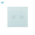 Wifi Wall Touch Panel Switch Voice Control Mobile Phone Remote Control, Model: White 2 Gang (Zero Firewire Wifi) - Smart Switch by PMC TechLife | Online Shopping South Africa | PMC TechLife | Buy Now Pay Later Mobicred
