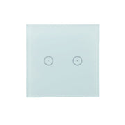 Wifi Wall Touch Panel Switch Voice Control Mobile Phone Remote Control, Model: White 2 Gang (Single Firewire Zigbee)