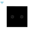 Wifi Wall Touch Panel Switch Voice Control Mobile Phone Remote Control, Model: Black 2 Gang (Single Firewire Zigbee) - Smart Switch by PMC TechLife | Online Shopping South Africa | PMC TechLife | Buy Now Pay Later Mobicred