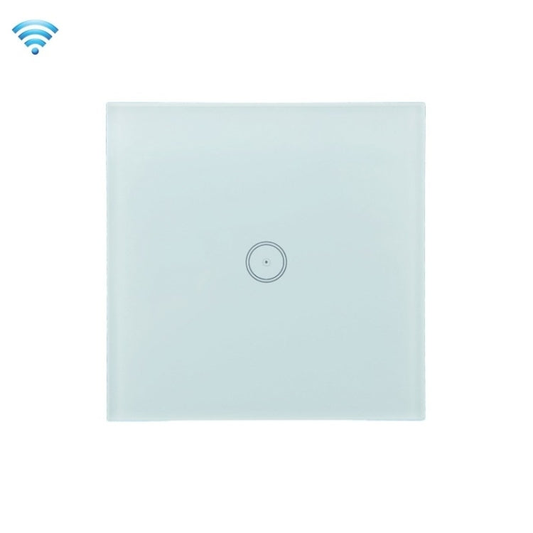 Wifi Wall Touch Panel Switch Voice Control Mobile Phone Remote Control, Model: White 1 Gang (Zero Firewire Zigbee)