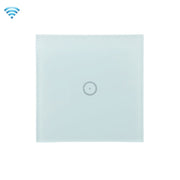 Wifi Wall Touch Panel Switch Voice Control Mobile Phone Remote Control, Model: White 1 Gang (Zero Firewire Zigbee)
