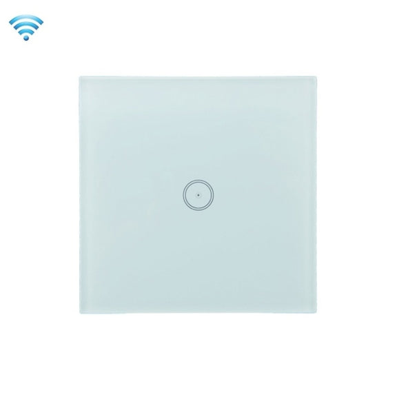 Wifi Wall Touch Panel Switch Voice Control Mobile Phone Remote Control, Model: White 1 Gang (Zero Firewire Zigbee)
