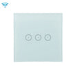 Wifi Wall Touch Panel Switch Voice Control Mobile Phone Remote Control, Model: White 3 Gang (Zero Firewire Zigbee) - Smart Switch by PMC TechLife | Online Shopping South Africa | PMC TechLife | Buy Now Pay Later Mobicred
