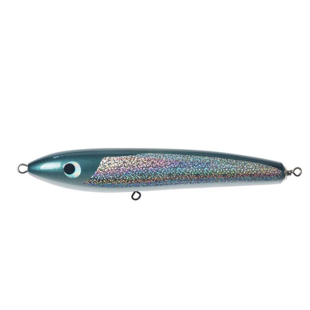 120g 22cm Floating Water Wooden Handmade Big Pencil  Deep Sea Boat Fishing Wave Lying Tuna Bait(Green Laser)