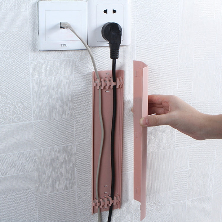 BF1805 5 PCS Plastic Concealed Cable Stick-On Cable Management Box(Pink)