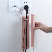 BF1805 5 PCS Plastic Concealed Cable Stick-On Cable Management Box(Pink)