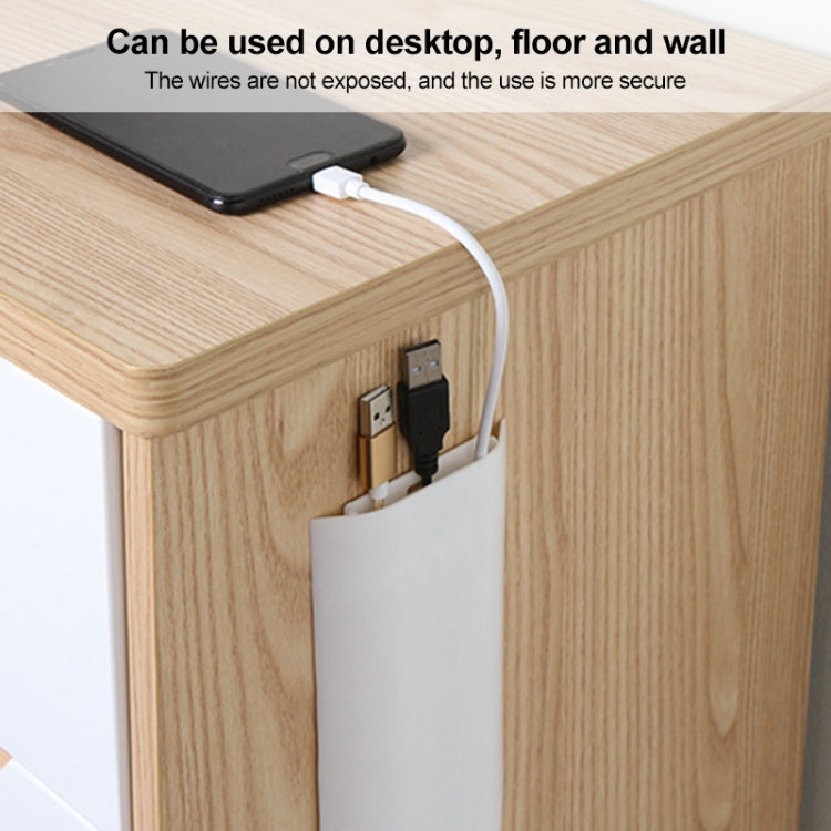 BF1805 5 PCS Plastic Concealed Cable Stick-On Cable Management Box(Green)