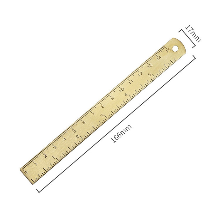 Brass Retro Drawing Ruler Measuring Tools, Model: 0-15cm Ruler