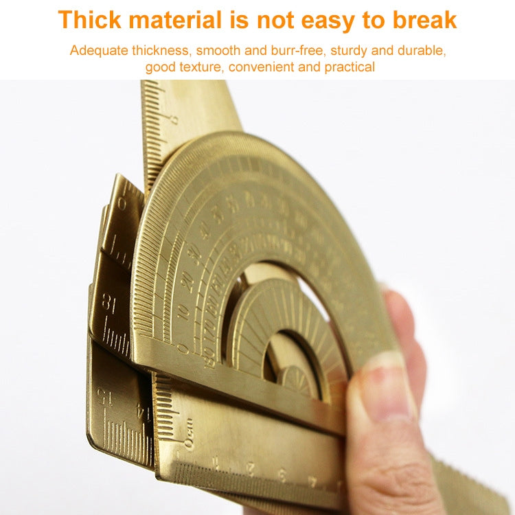 Brass Retro Drawing Ruler Measuring Tools, Model: 0-15cm Ruler