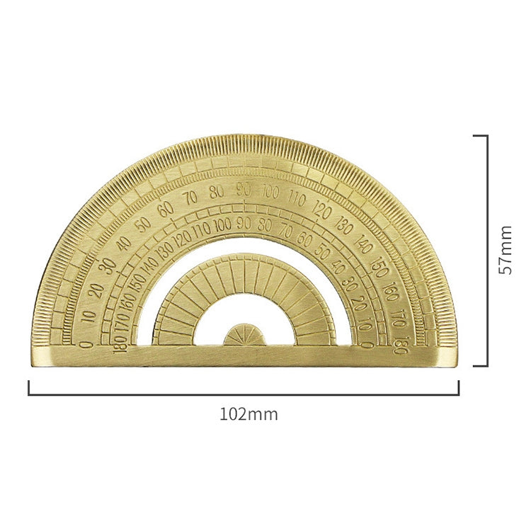Brass Retro Drawing Ruler Measuring Tools, Model: 0-180 Degree Protractor