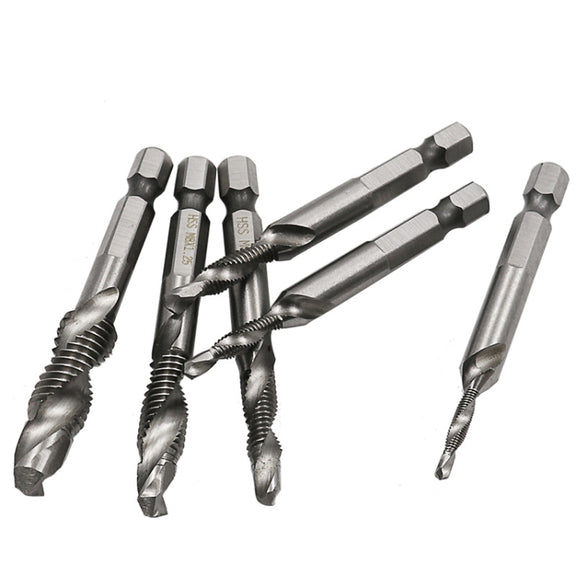 6 PCS / Set HSS Multi-Function Integrated Composite Tap Hole Tapping Chamfering