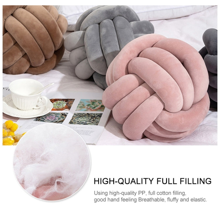 Hand-Made Knotted Ball Pillow, Size: Diameter: 25~30cm(Matcha)