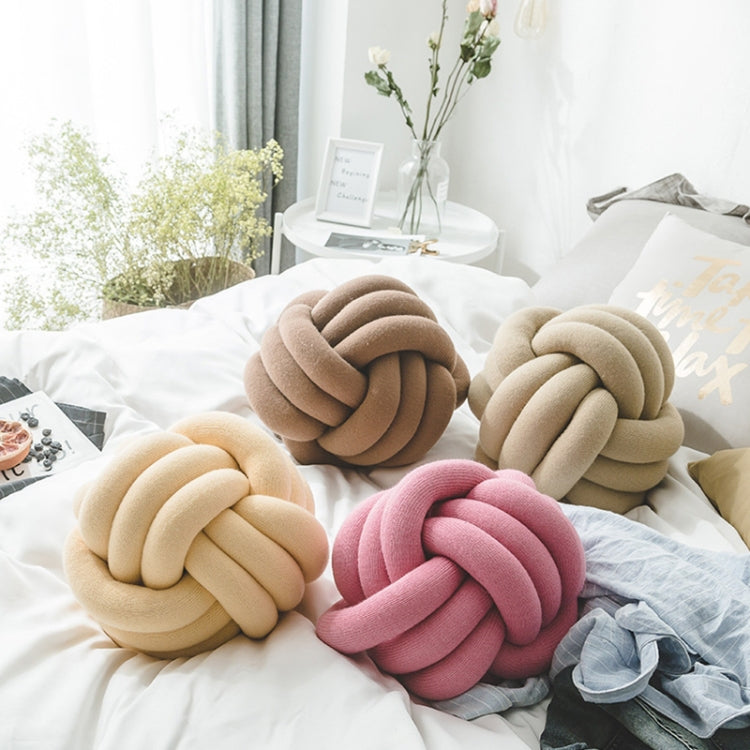 Hand-Made Knotted Ball Pillow, Size: Diameter: 25~30cm(Matcha)