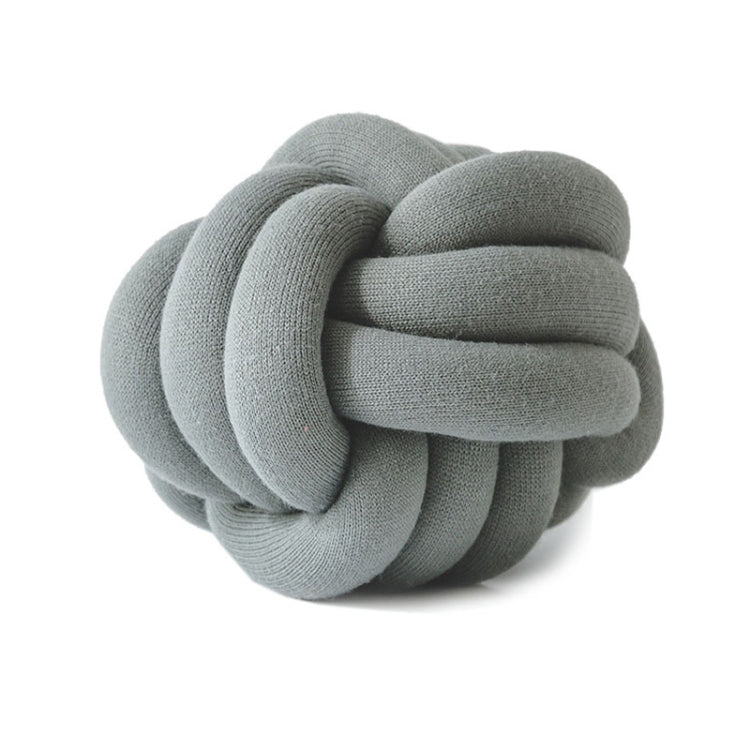 Hand-Made Knotted Ball Pillow, Size: Diameter: 25~30cm(Dark Gray)