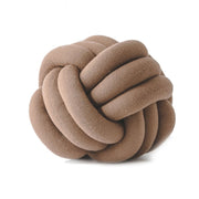Hand-Made Knotted Ball Pillow, Size: Diameter: 25~30cm(Light Coffee)