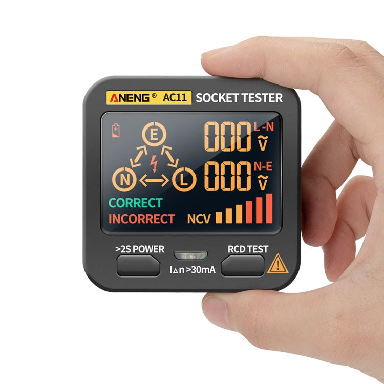 ANENG AC11 Multifunctional Digital Display Socket Tester Electrical Ground Wire Tester(UK Plug)
