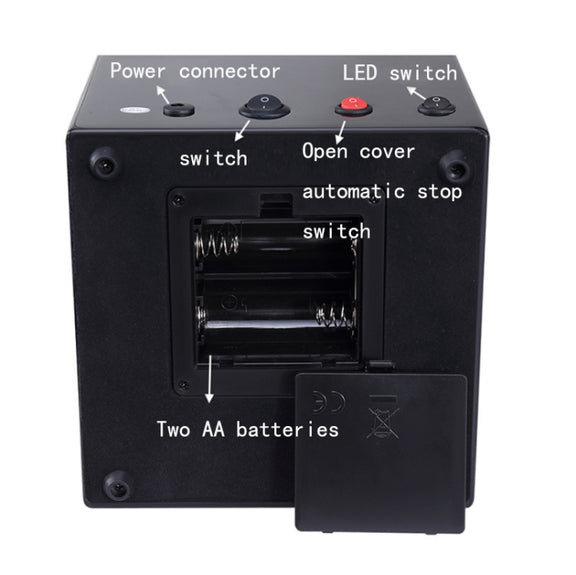 Electric Motor Rotating Watch Box Automatic Mechanical Watch Shaker, US / EU / UK Plug(Ebony)