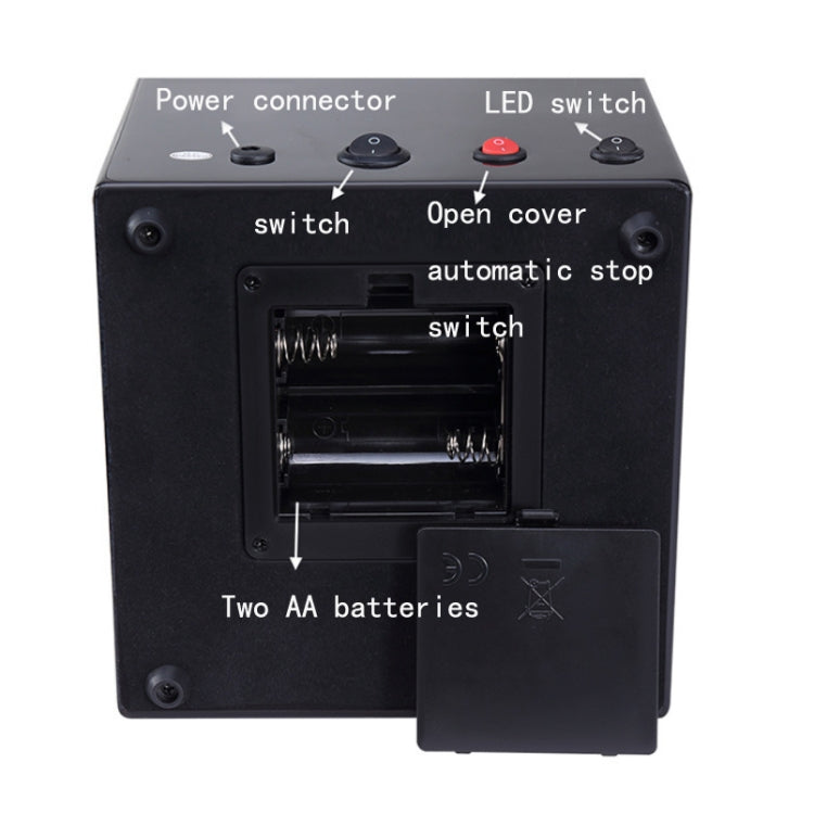 Electric Motor Rotating Watch Box Automatic Mechanical Watch Shaker, US / EU / UK Plug(Pure Carbon Fiber)