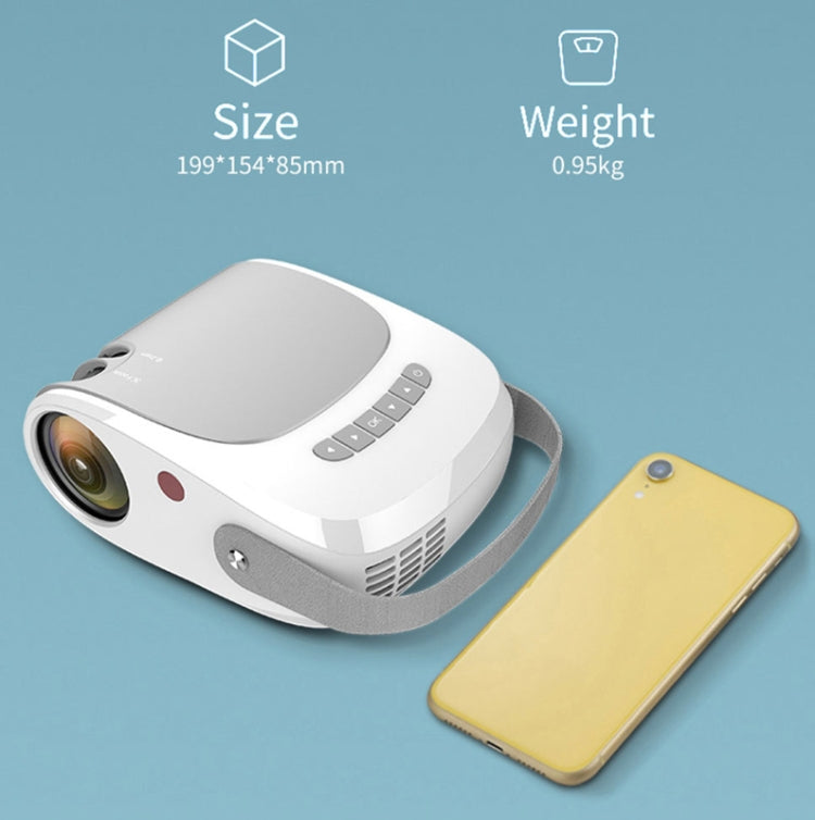 H5 180 ANSI 1280x800 HD Projector With Remote Control, Support HDMI / USB / TF Card / AV, Version: Same Screen Version