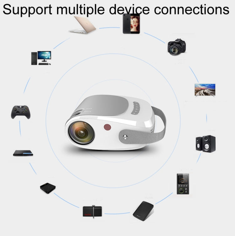 H5 180 ANSI 1280x800 HD Projector With Remote Control, Support HDMI / USB / TF Card / AV, Version: Same Screen Version