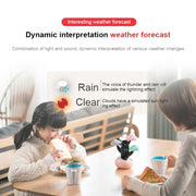 Cloud Weather Time Light Multifunctional Smart Induction Child Wake Up Alarm Clock(White)