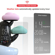 Cloud Weather Time Light Multifunctional Smart Induction Child Wake Up Alarm Clock(Blue)