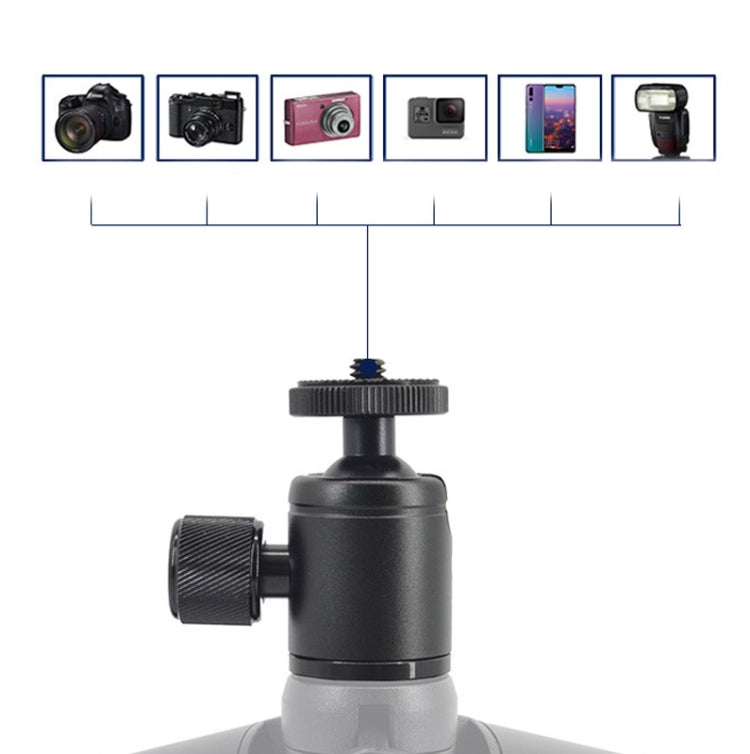 BH-905 Mini Desktop Aluminum Alloy Tripod Mini Ball Head 360 Degree Pan 90 Degree Tilt Tripod