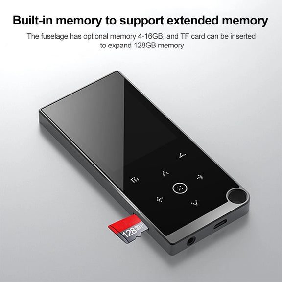 E05 2.4 inch Touch-Button MP4 / MP3 Lossless Music Player, Support E-Book / Alarm Clock / Timer Shutdown, Memory Capacity: 4GB without Bluetooth(Black)