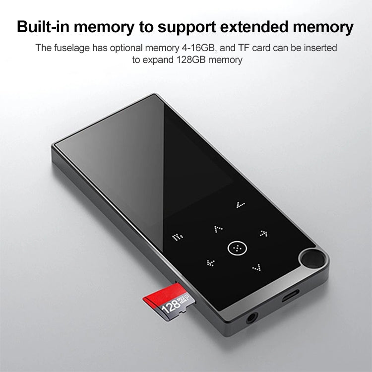 E05 2.4 inch Touch-Button MP4 / MP3 Lossless Music Player, Support E-Book / Alarm Clock / Timer Shutdown, Memory Capacity: 8GB without Bluetooth(Blue)