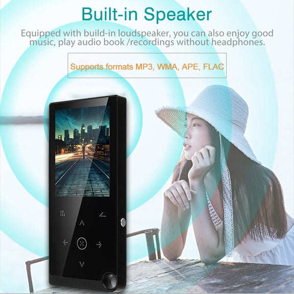 E05 2.4 inch Touch-Button MP4 / MP3 Lossless Music Player, Support E-Book / Alarm Clock / Timer Shutdown, Memory Capacity: 8GB without Bluetooth(Black)
