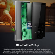 E05 2.4 inch Touch-Button MP4 / MP3 Lossless Music Player, Support E-Book / Alarm Clock / Timer Shutdown, Memory Capacity: 16GB Bluetooth Version(Black)